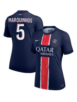 Zenske Futbalové oblečenie Paris Saint-Germain Marquinhos #5 2024-25 Krátky Rukáv - Domáci